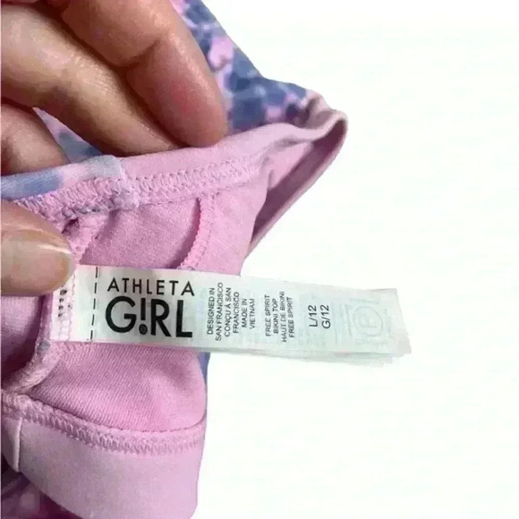 Athleta Girl Free Spirit Bikini‎ top in Quartz Pink Size L/12 - Picture 2 of 7